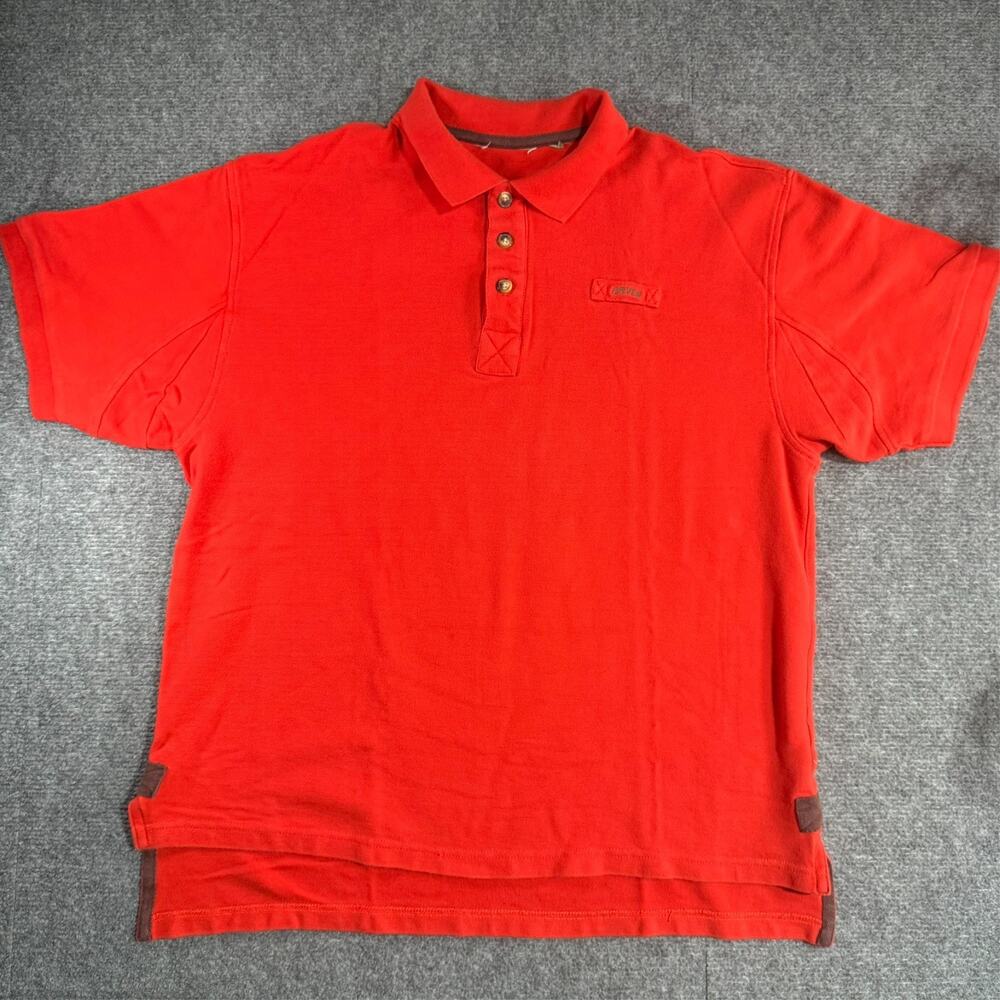 MEN'S ORVIS POLO SHIRT SHORT SLEEVE RED SIZE LARGE